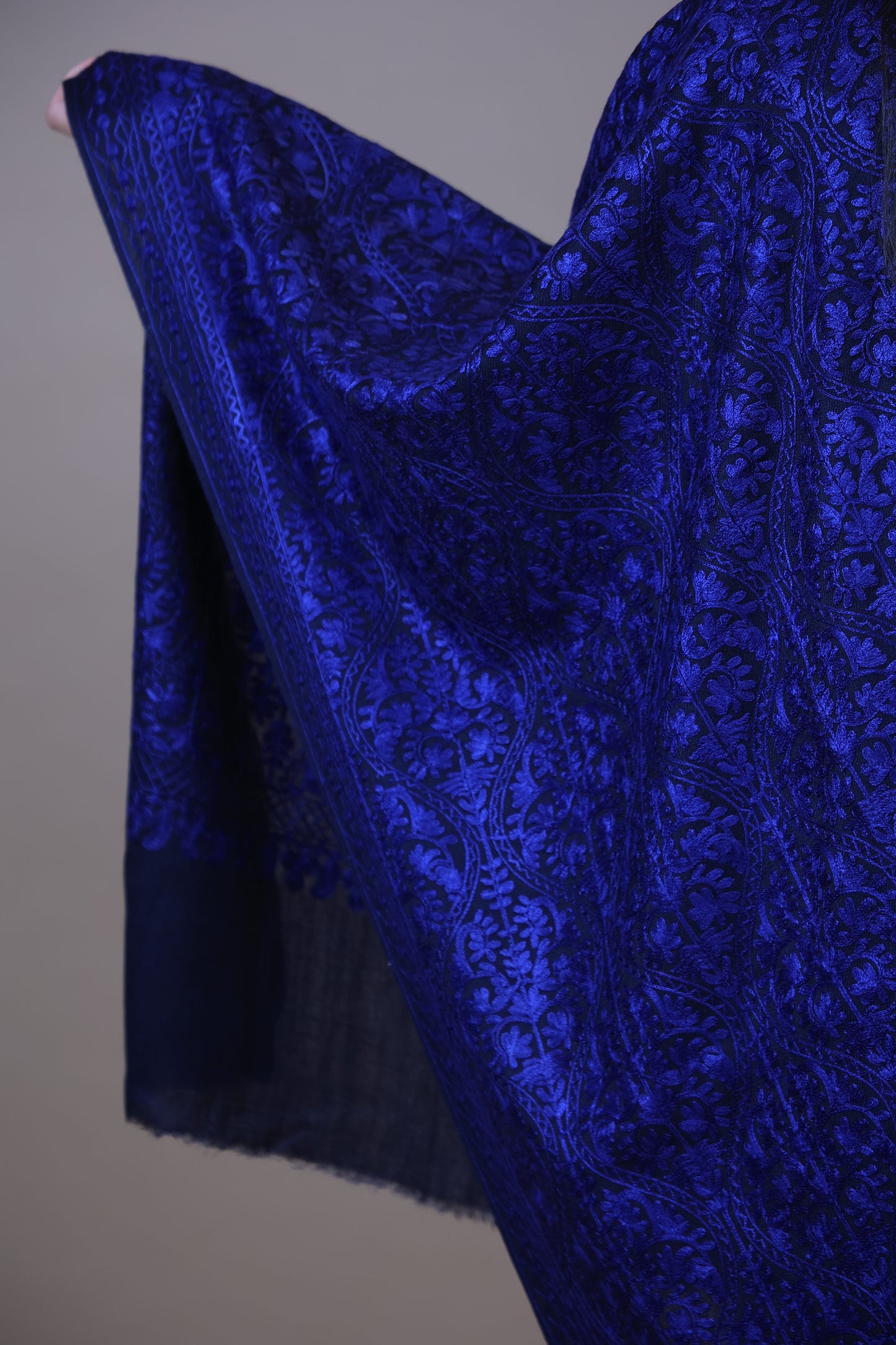 NEW Pure Cashmere Kashmir Elegant Luxury Beautiful Winter Shawl Shaal Classy Circle Prestigious Damask Patterns Accessories Expensive Rare One of A Kind Brown Blue black