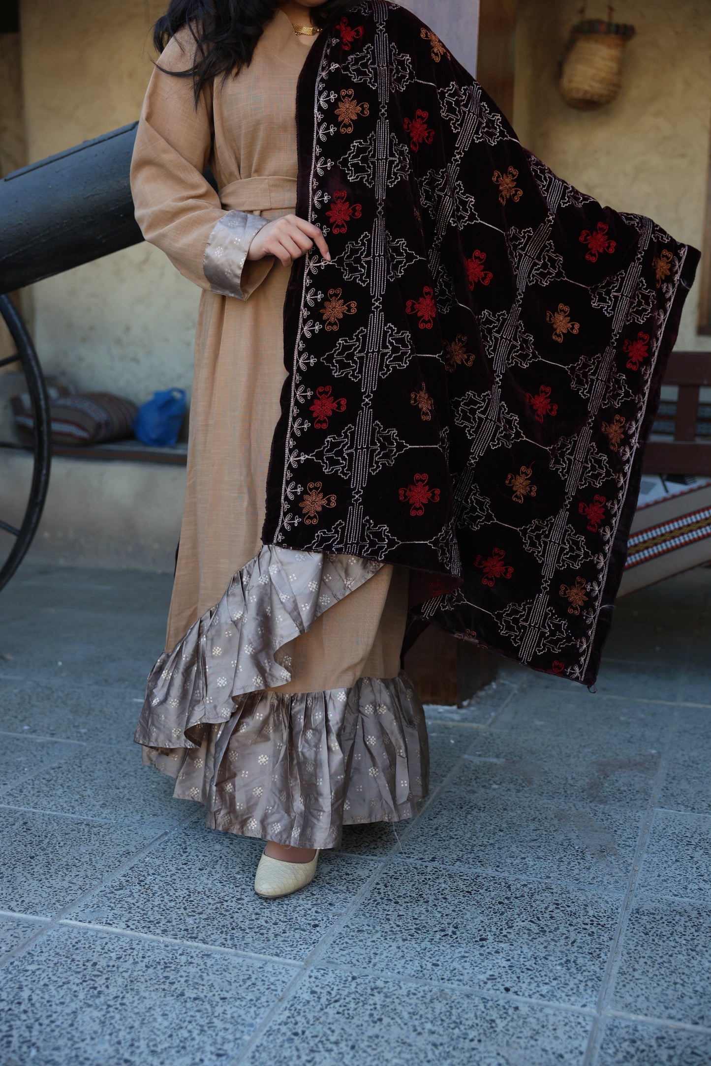 Chocolate Velvet Shawl