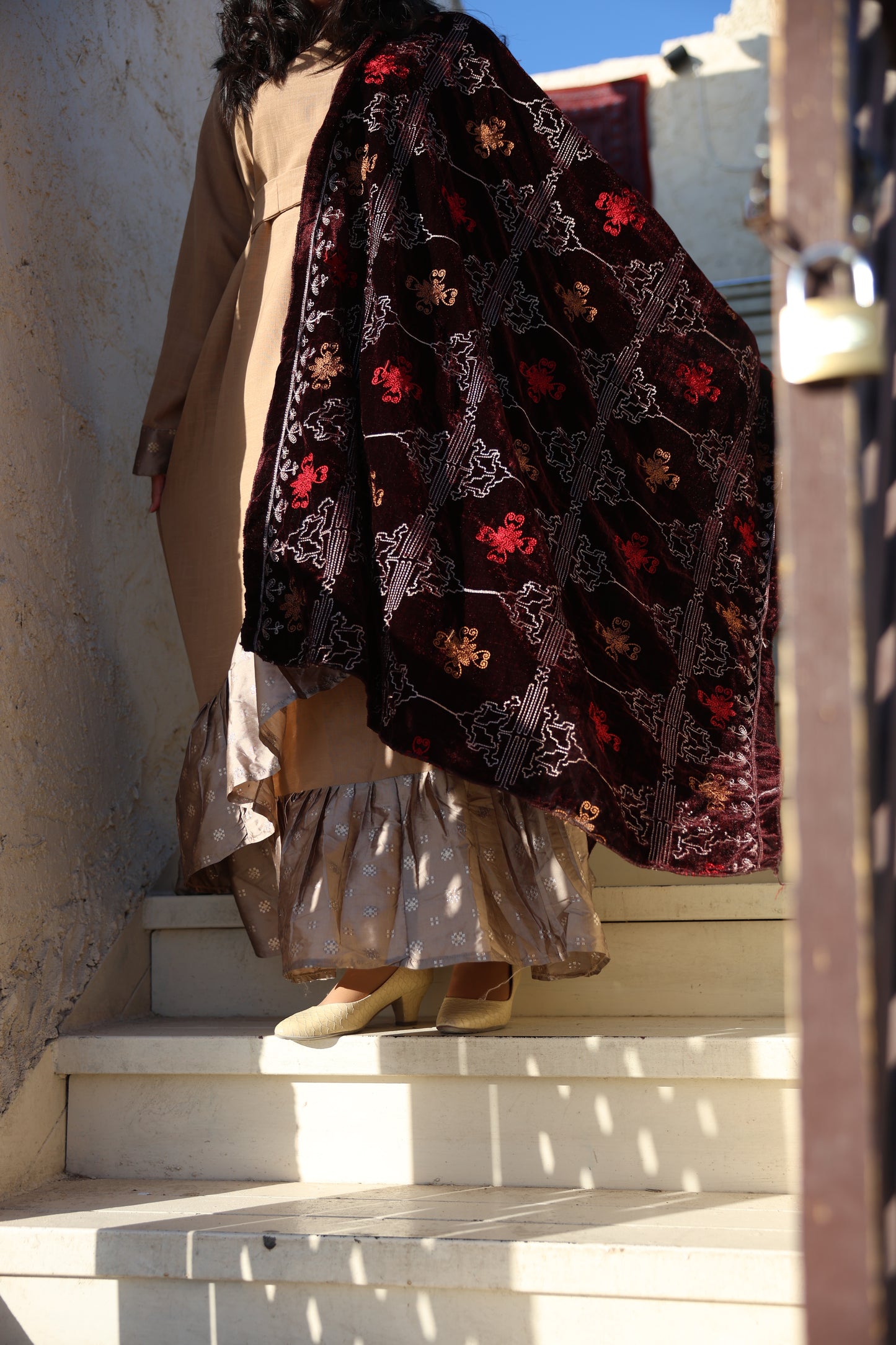 Chocolate Velvet Shawl