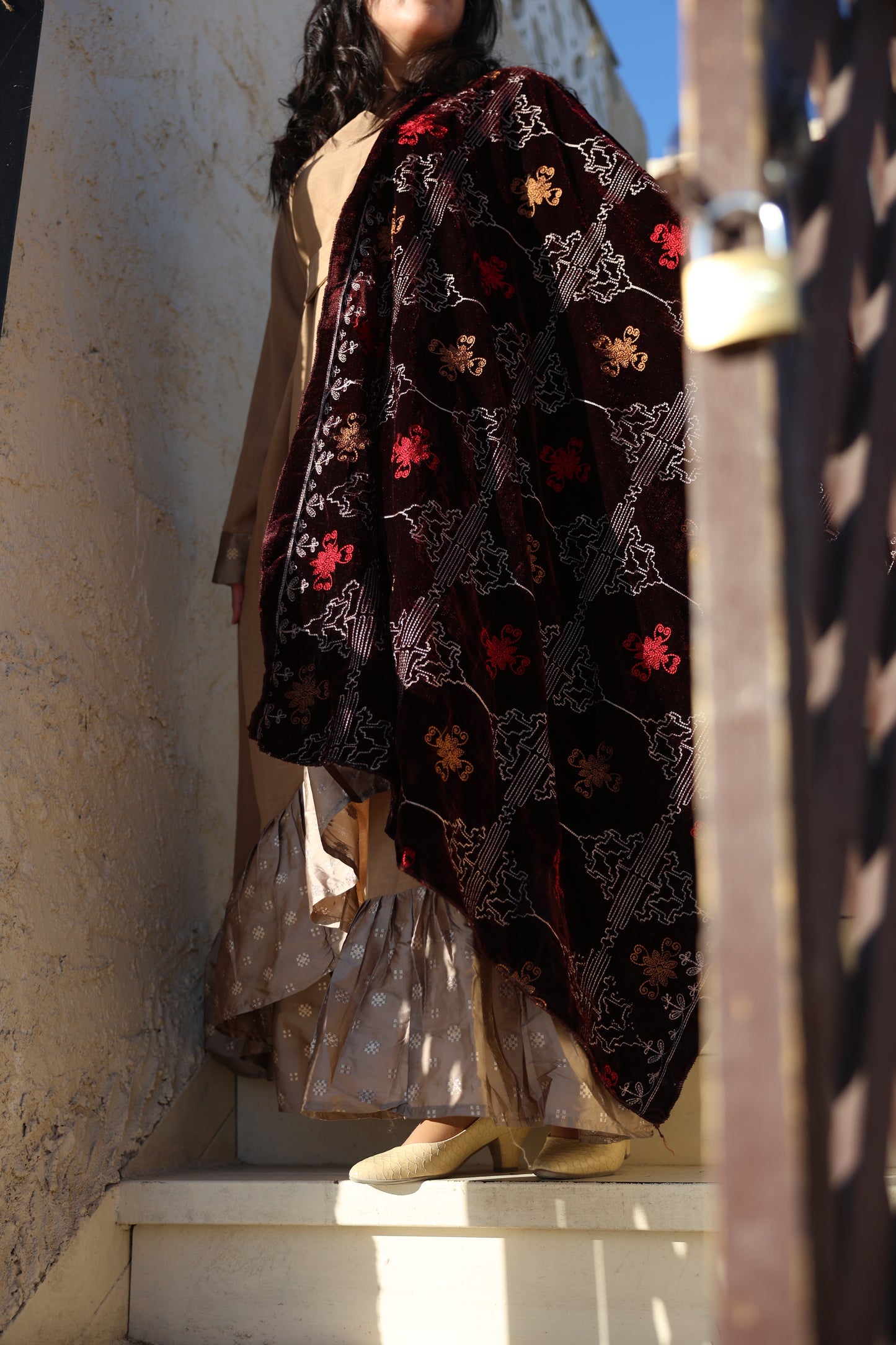 Chocolate Velvet Shawl